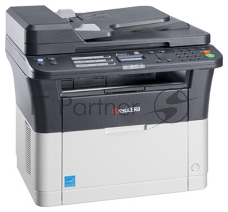 МФУ лазерный Kyocera Ecosys FS-1025MFP (1102M63RU0/1102M63RUV/1102M63 A4, ч/б, печ. до 25 стр/мин., скан. до 18 стр/мин. (ч/б) 6 стр/мин. (цвет), 600 x 1800 dpi (печать) 600x600dpi (скан), USB, RJ-45