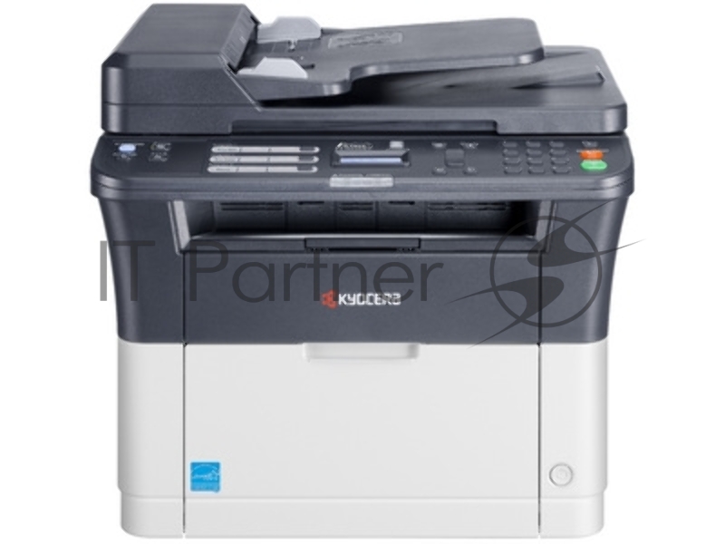 МФУ лазерный Kyocera Ecosys FS-1025MFP (1102M63RU0/1102M63RUV/1102M63 A4, ч/б, печ. до 25 стр/мин., скан. до 18 стр/мин. (ч/б) 6 стр/мин. (цвет), 600 x 1800 dpi (печать) 600x600dpi (скан), USB, RJ-45