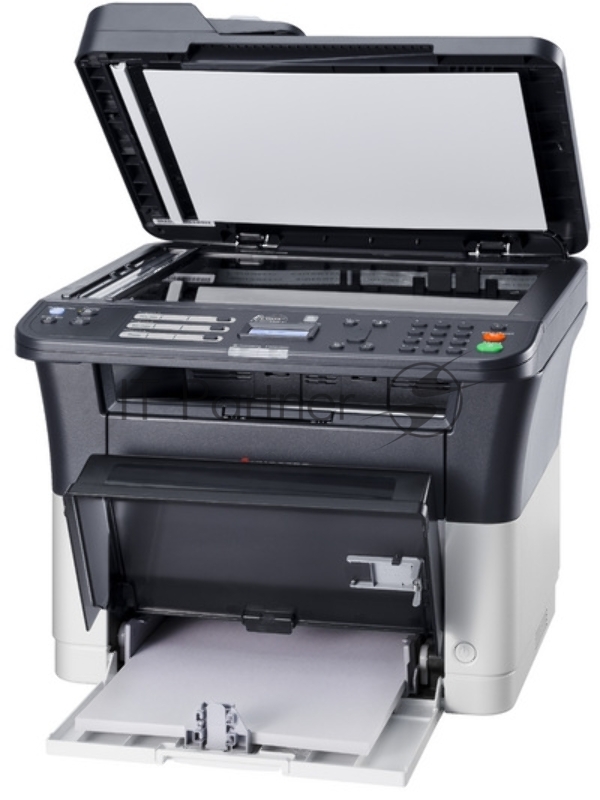 МФУ лазерный Kyocera Ecosys FS-1025MFP (1102M63RU0/1102M63RUV/1102M63 A4, ч/б, печ. до 25 стр/мин., скан. до 18 стр/мин. (ч/б) 6 стр/мин. (цвет), 600 x 1800 dpi (печать) 600x600dpi (скан), USB, RJ-45
