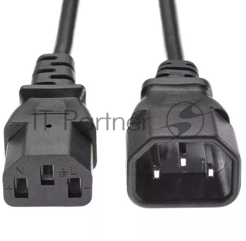 Кабель-удлинитель Premier 5-284, IEC C13 Евровилка угловой 3м (5-284(1.0) 3.0) черный (Bulk)