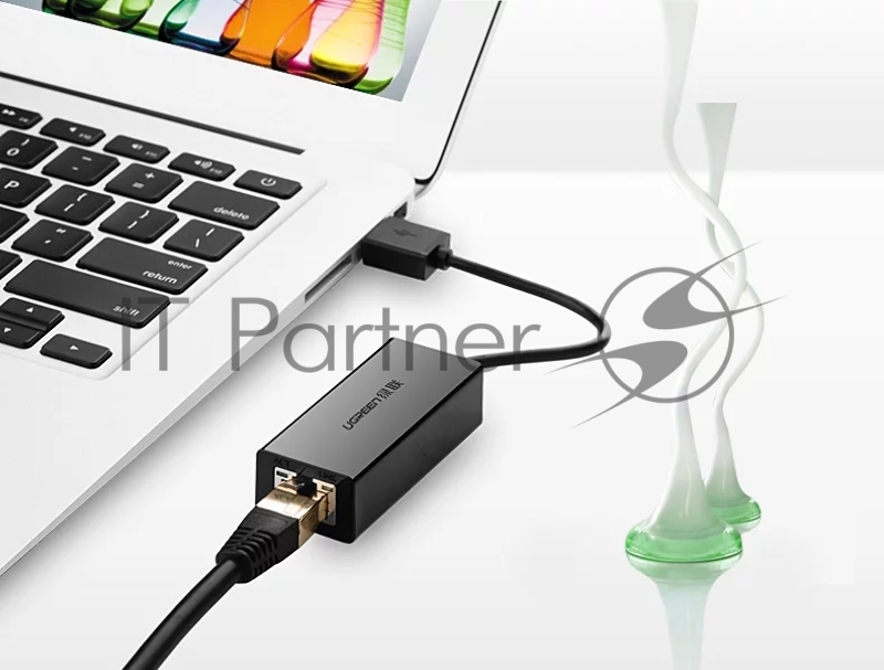 Сетевой адаптер Adapter UGREEN CR110 USB 2.0 A To 100Mbps Ethernet Adapter, Black