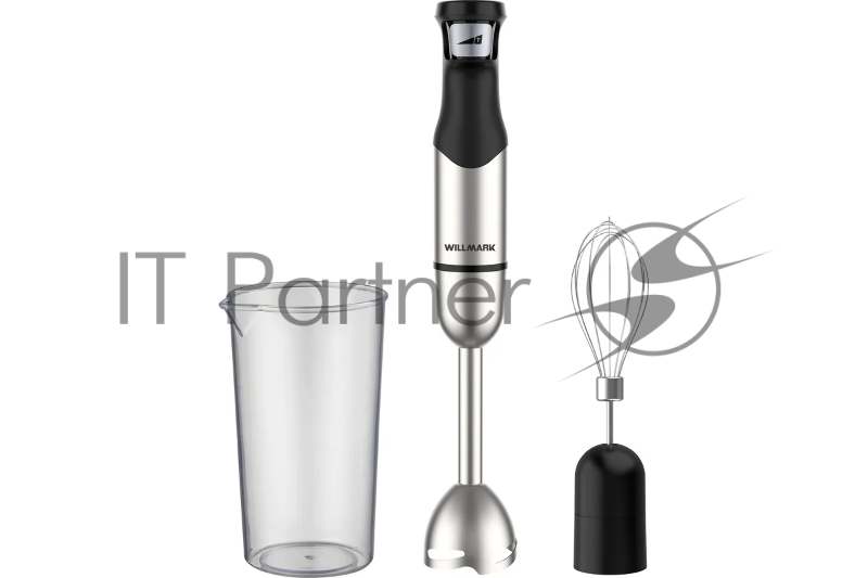Блендер погружной WILLMARK WHB-1207SS ( черный+нержа, soft touch, мощность 1200 Вт)