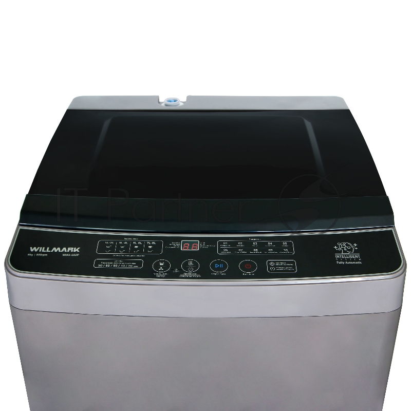 Стиральная машина WILLMARK WMA-602P (автомат, 6.0кг,10 прогр.,верт. загрузка, 2 нал. отв.)