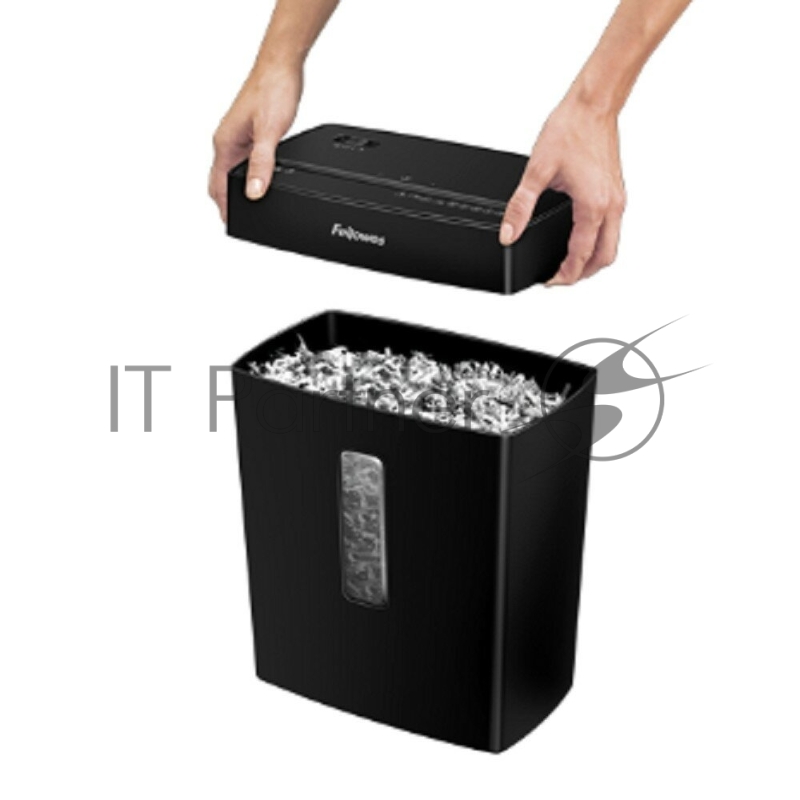 Шредер Fellowes PowerShred Р-42С черный (секр.P-4) фрагменты 8лист. 15лтр. скрепки скобы пл.карты