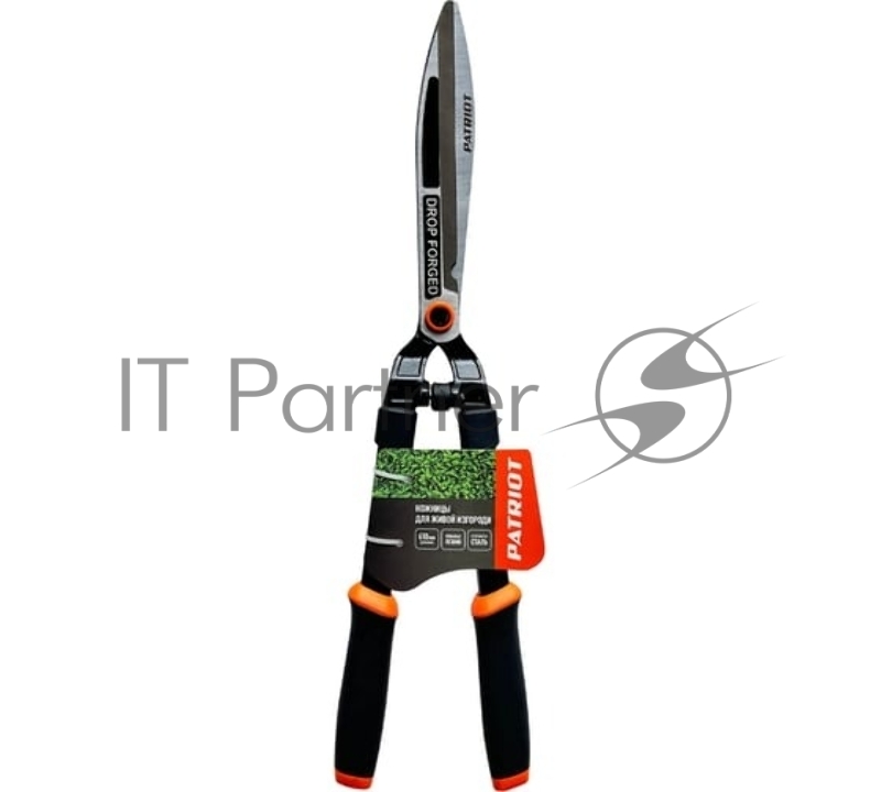 Ножницы для живой изгороди PATRIOT CSF 610, прямые кованые лезвия, PP+TPR рукоятки, регул-ка прижима, 610 мм