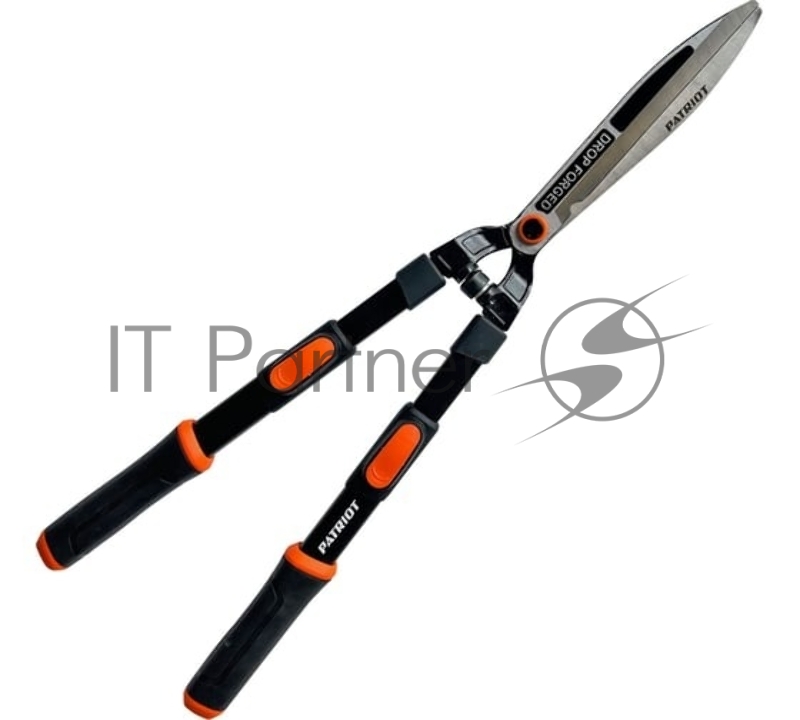 Ножницы для живой изгороди PATRIOT CSF 860 Т, прямые кованые лезвия, телескоп.ручки, PP+TPR рукоятки, регул-ка прижима, 860 мм