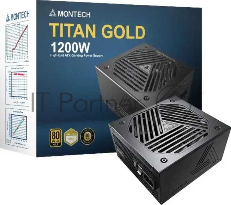 Блок питания Montech ATX 1200W TITAN GOLD Gen.5 80+ gold (20+4pin) APFC 135mm fan 12xSATA Cab Manag RTL