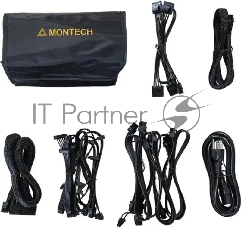 Блок питания Montech ATX 1200W TITAN GOLD Gen.5 80+ gold (20+4pin) APFC 135mm fan 12xSATA Cab Manag RTL