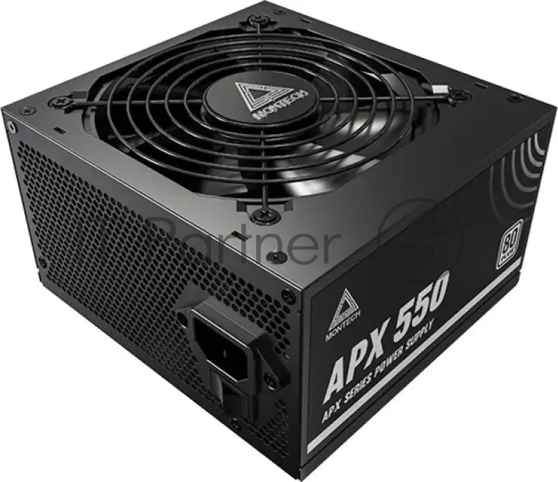 Блок питания Montech ATX 550W APX 550 80 PLUS WHITE (20+4pin) APFC 120mm fan 6xSATA Cab Manag RTL