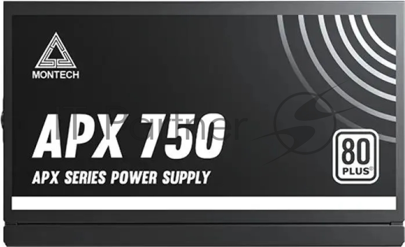 Блок питания Montech ATX 750W APX 750 80 PLUS WHITE (20+4pin) APFC 120mm fan 6xSATA Cab Manag RTL