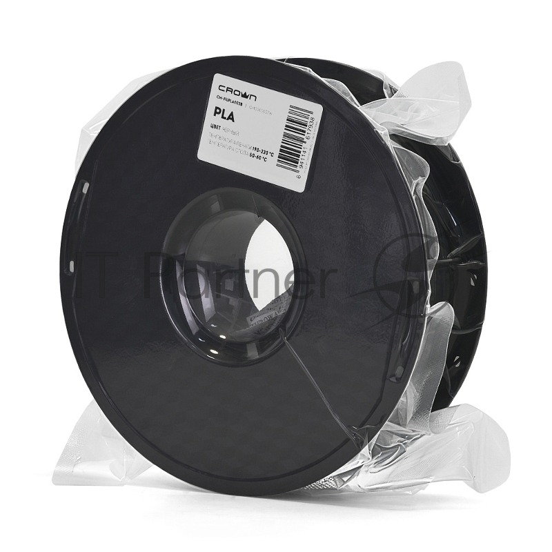 Филамент Crown Micro CM-FILPLA002B PLA 1.75 1кг чёрный