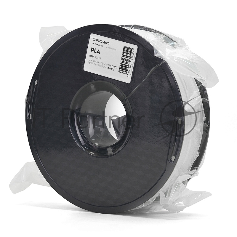 Филамент Crown Micro CM-FILPLA001W PLA 1.75 1кг белый