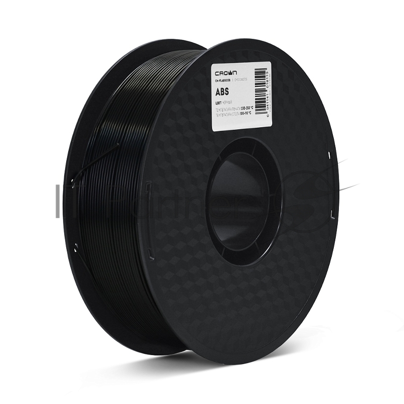 Филамент Crown Micro CM-FILABS020B ABS 1.75 1кг чёрный