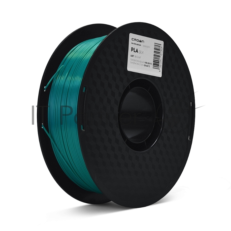Филамент Crown Micro CM-FILPLAS006G PLA Silk 1.75 1кг зелёный