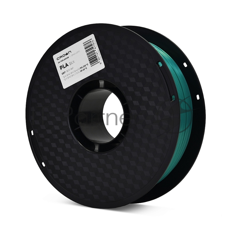Филамент Crown Micro CM-FILPLAS006G PLA Silk 1.75 1кг зелёный