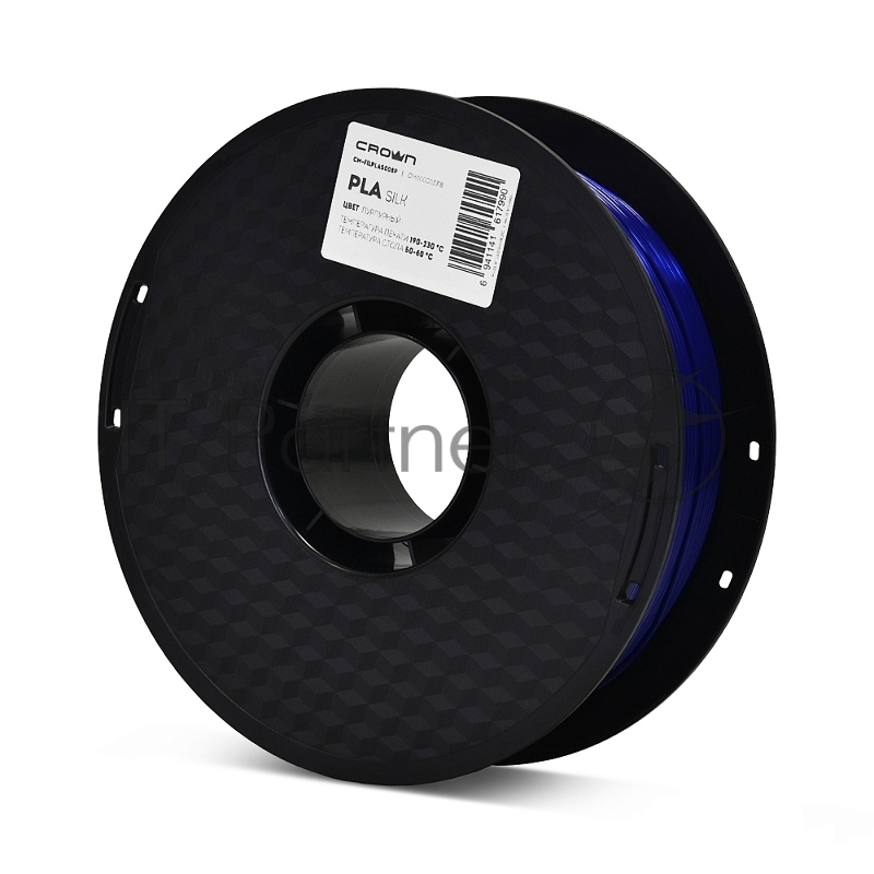 Филамент Crown Micro CM-FILPLAS008P PLA Silk 1.75 1кг пурпурный