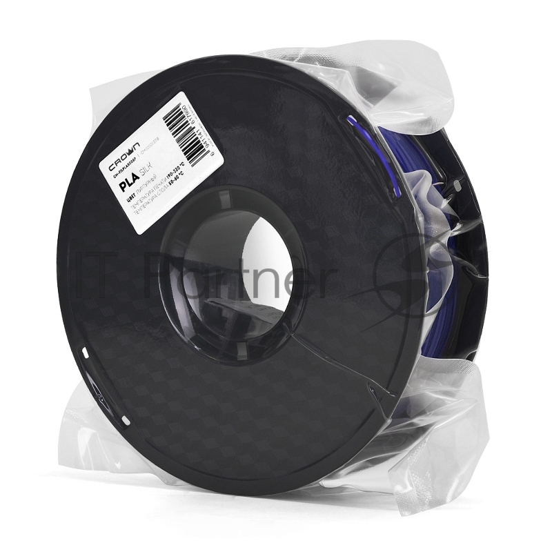 Филамент Crown Micro CM-FILPLAS008P PLA Silk 1.75 1кг пурпурный