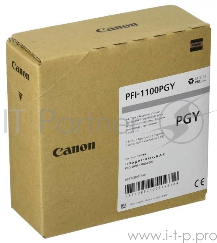 Струйный картридж Canon PFI-1100PGY (Photo Gray) (0857C001)