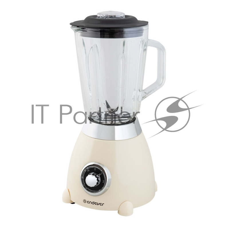 Блендер настольный ENDEVER Sigma-209 , цвет бежевый, мощность 800 Вт, чаша из стекла объемом 1,5 л, 2 скорости, 4 шт/уп