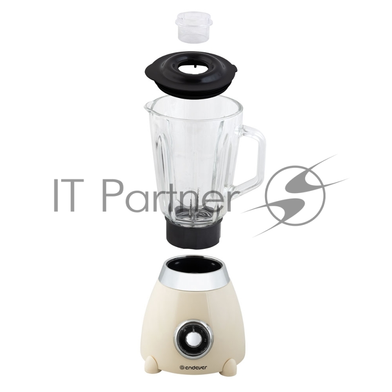 Блендер настольный ENDEVER Sigma-209 , цвет бежевый, мощность 800 Вт, чаша из стекла объемом 1,5 л, 2 скорости, 4 шт/уп