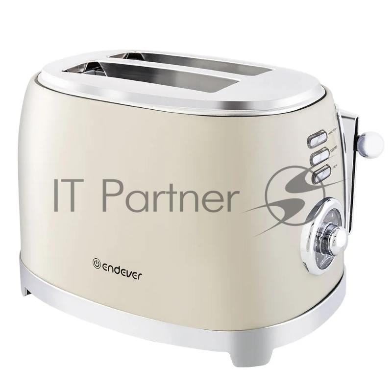 Тостер электрический ENDEVER Skyline ST-129, мощность 850 Вт, цвет бежевый, 6 реж. поджаривания, 2 отсека для тостов, 8 шт/уп