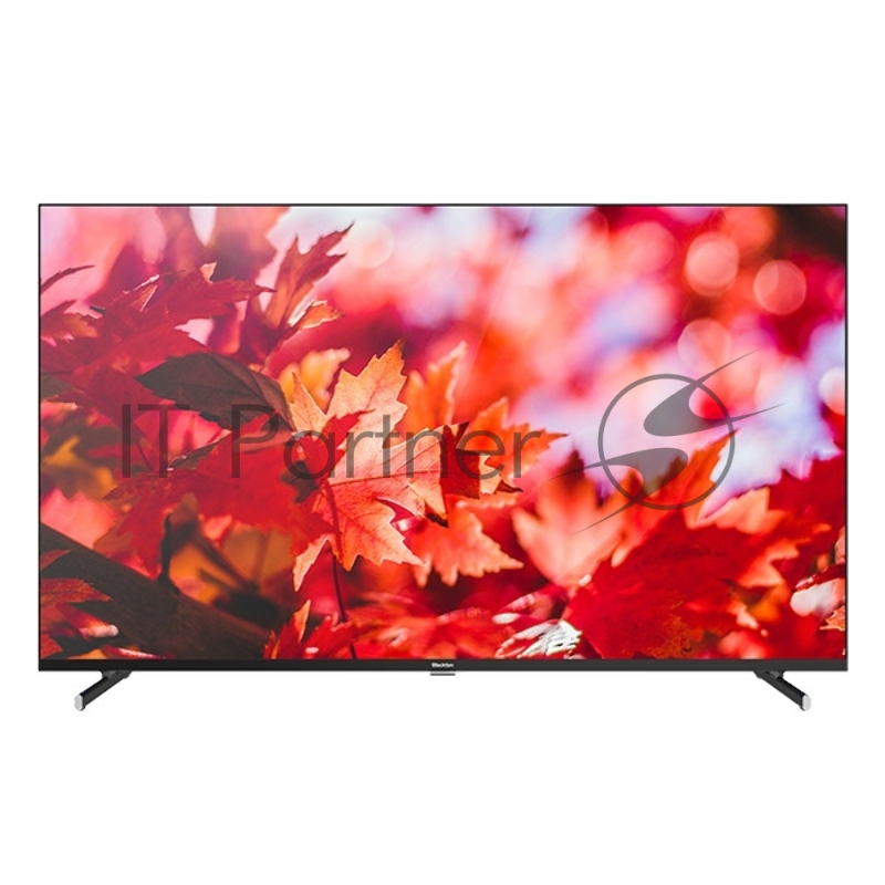 Телевизор Blackton Bt 50FSU42B Black (РФ). 50, 127 см, UHD(3840*2160), 250 cd/m2 ±10%, 4000:1, DVB-C/T/T2, 3 HDMI, 2 USB, звук 16 Вт, Smart TV, ОС Android 11 + Bt launcher, магазин приложений, стриминговые сервисы, тонкие рамки