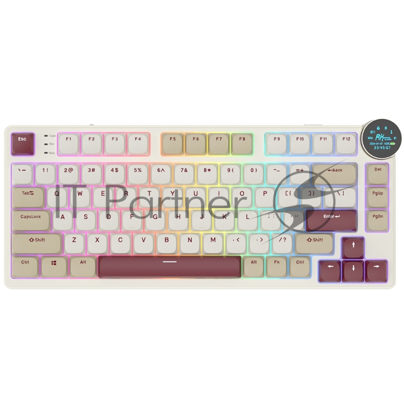 Клавиатура Royal Kludge RK N80 Brown switch/Rosy Clouds