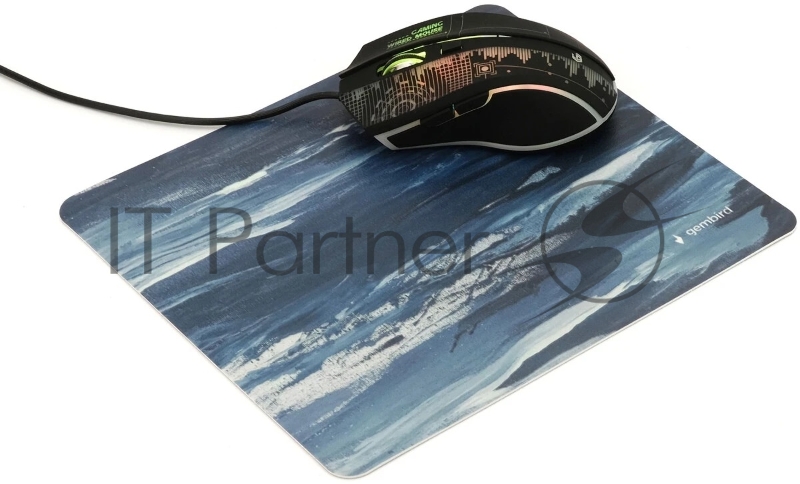 Коврик для мыши Gembird MP-ART34, волны абстракция, 229х195х2мм, вспененный ПВХ+пластик, пакет