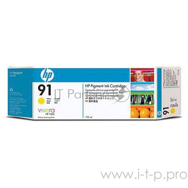Картридж струйный HP №91 C9469A желтый для HP DJ Z6100 (775мл)