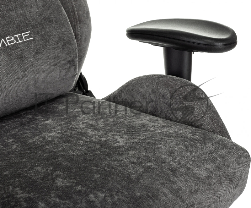 Кресло игровое Zombie Ghost Fabric серый Light-19 крестов. пластик