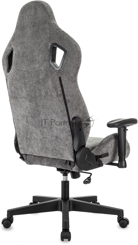 Кресло игровое Zombie Ghost Fabric серый Light-19 крестов. пластик