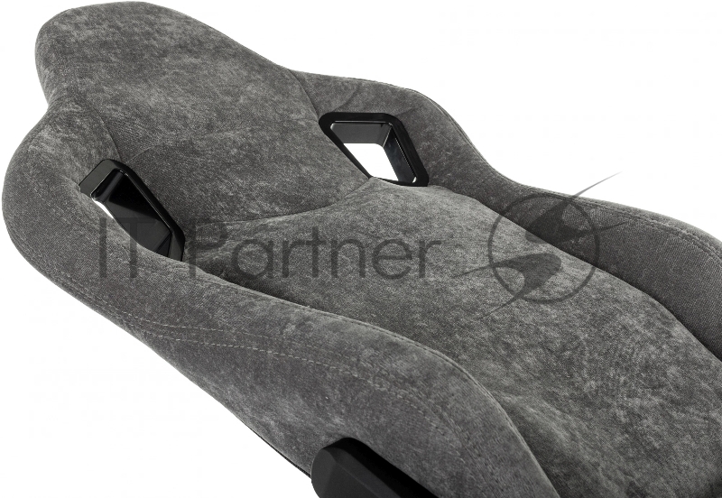 Кресло игровое Zombie Ghost Fabric серый Light-19 крестов. пластик