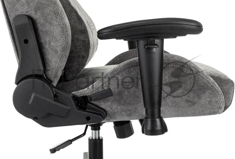 Кресло игровое Zombie Ghost Fabric серый Light-19 крестов. пластик