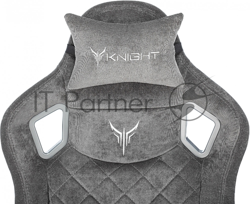 Кресло игровое Knight Outrider серый Light-19 крестов. металл
