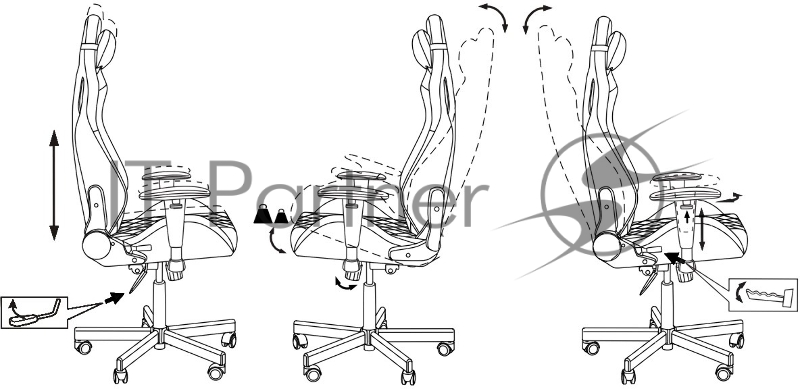 Кресло игровое Knight Outrider серый Light-19 крестов. металл