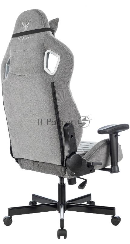 Кресло игровое Knight Outrider серый Light-19 крестов. металл