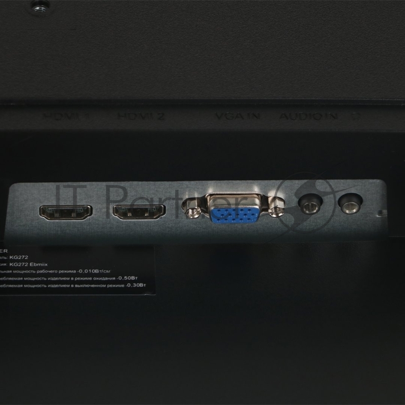 Монитор Acer KG272Ebmiix черный 27, Nitro, ZeroFrame, 16:9, IPS, 1920x1080, 1ms, 100M:1, 250cd, 100Hz, 1xVGA + 2xHDMI + Speakers 2Wx2, FreeSync