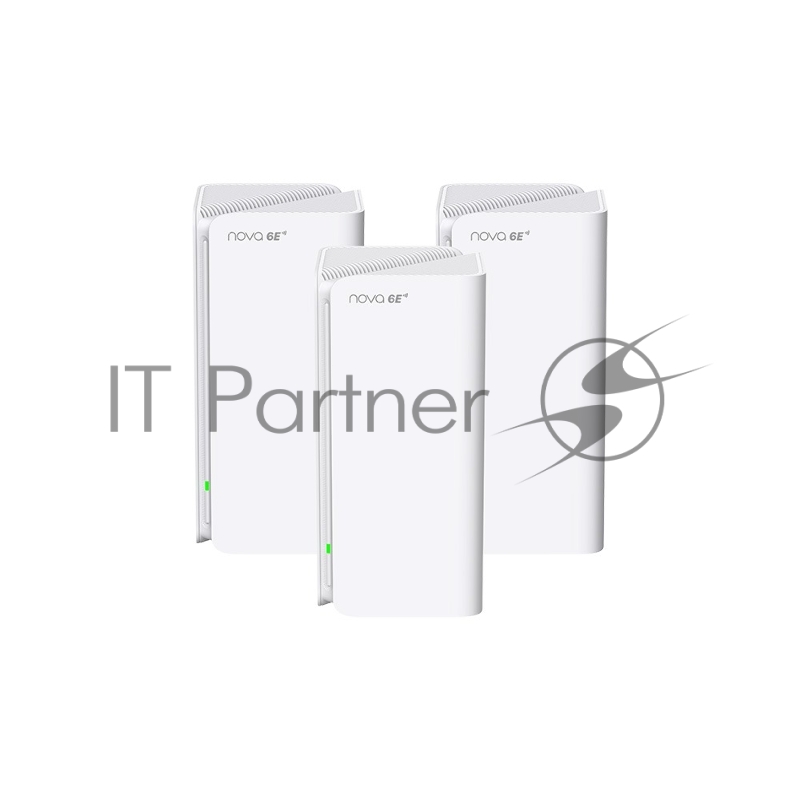 Трехдиапазонная гигабитная Wi-Fi Mesh система Tenda MX21 Pro (3-pack) AXE5700, 2,4/5/6 ГГц, до 5665 Мбит/с, 3x1Гбит/с