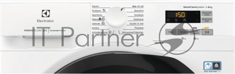 Стиральная машина ELECTROLUX EW6FN528BP 85x60x54.7, фронтальная загрузка, 8 кг, отжим до 1200 об/мин, цифровой дисплей,панель управления на польском языке ,в комплекте наклейка на русском