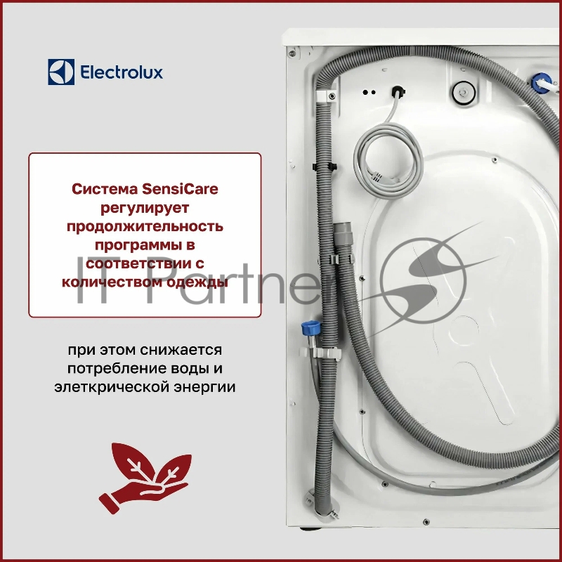 Стиральная машина ELECTROLUX EW6FN528BP 85x60x54.7, фронтальная загрузка, 8 кг, отжим до 1200 об/мин, цифровой дисплей,панель управления на польском языке ,в комплекте наклейка на русском
