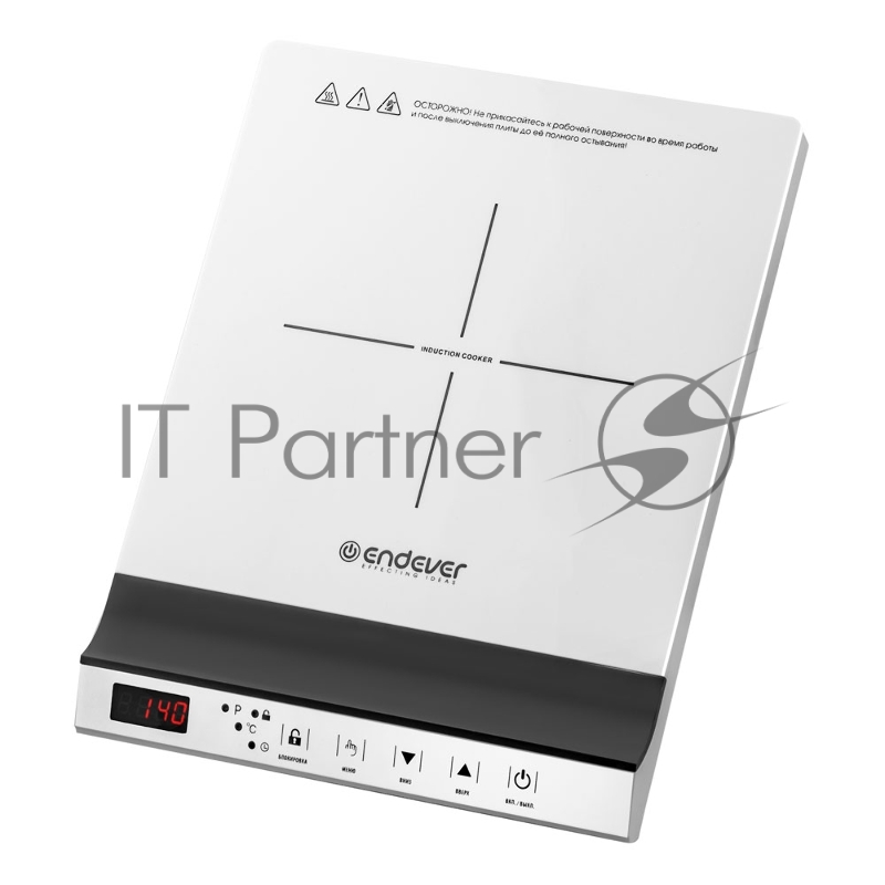 Плитка электрическая индукционного типа Endever Skyline IP-68, белый, мощность 1800 Вт, диаметр посуды 12-26 см, 10 режимов мощности, 5 шт/уп