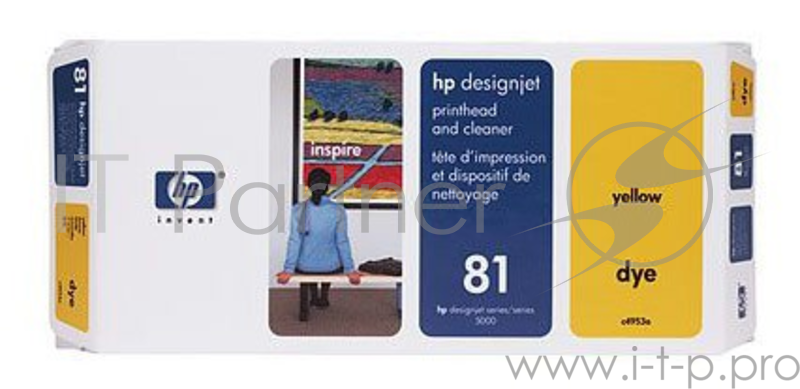 Картридж струйный HP №81 C4953A желтый печатающая головка для HP DJ 5XXX