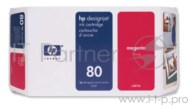 Картридж струйный HP №80 C4874A пурпурный для HP DJ 1050C