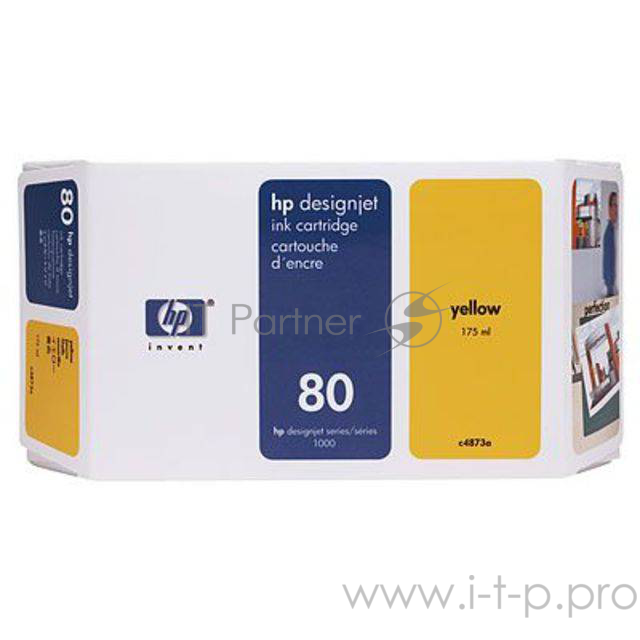 Картридж струйный HP №80 C4873A желтый для HP DJ 1050C