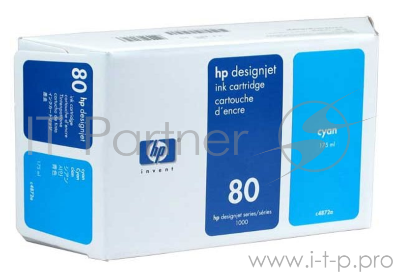Картридж струйный HP №80 C4872A голубой для HP DJ 1050C