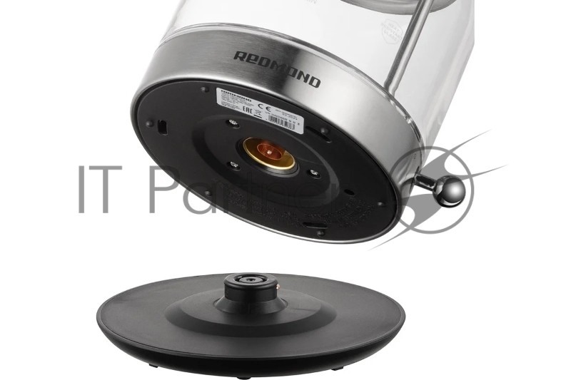 Чайник электрический Redmond KG221 1.5л. 2200Вт серебристый матовый корпус: стекло/сталь