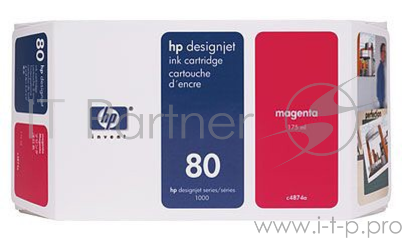 Картридж струйный HP №80 C4847A пурпурный для HP DJ 1050/1055