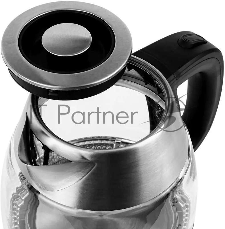 Чайник Centek CT-0018, 1.2л, 1600Вт, стекло, серебристый