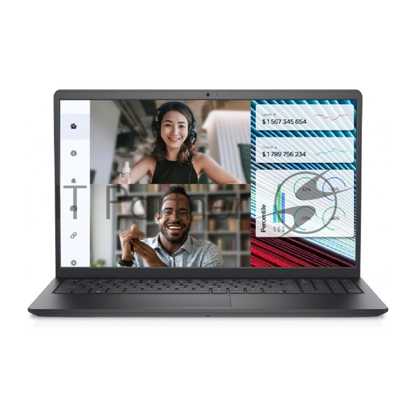 Ноутбук Dell Vostro 3520 черный 15.6 {FHD IPS i3-1215U/8Gb/512Gb SSD/RJ45/Linux} (NB3520EM)