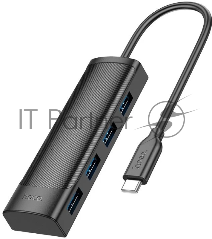 Разветвитель USB-C Hoco HB41 Type-C 4порт. черный